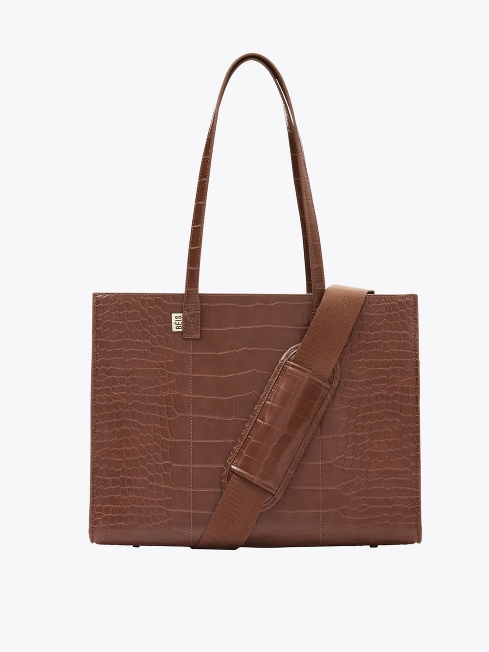 Beis The Work Tote In Maple Croc